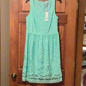 NWT Elle Mint Green Eyelet Dress